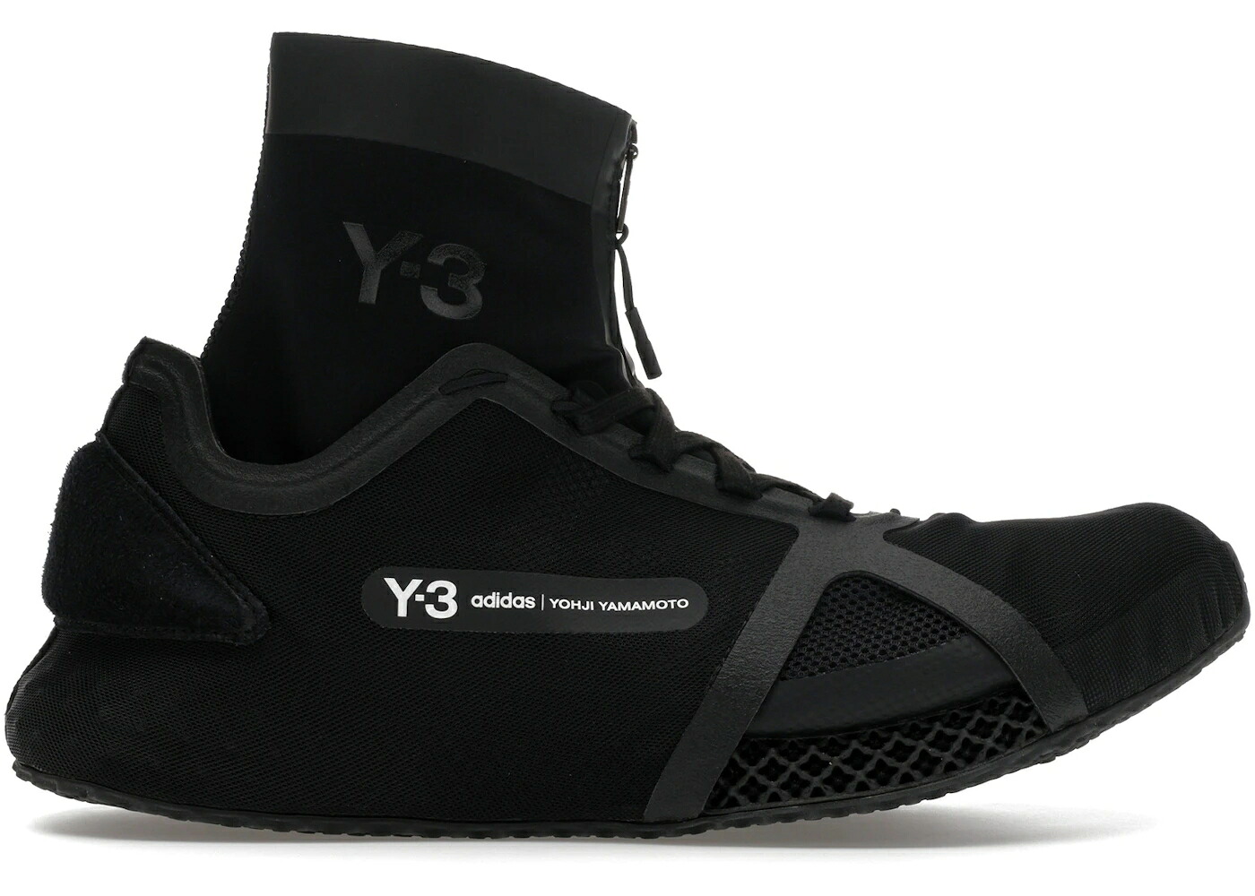 アディダス 黒いこと 黒いこと 中核グループ 白いこと 白いこと スニーカー メンズ ADIDAS Y-3 RUNNER 4D IOW BLACK / BLACK BLACK CORE WHITE