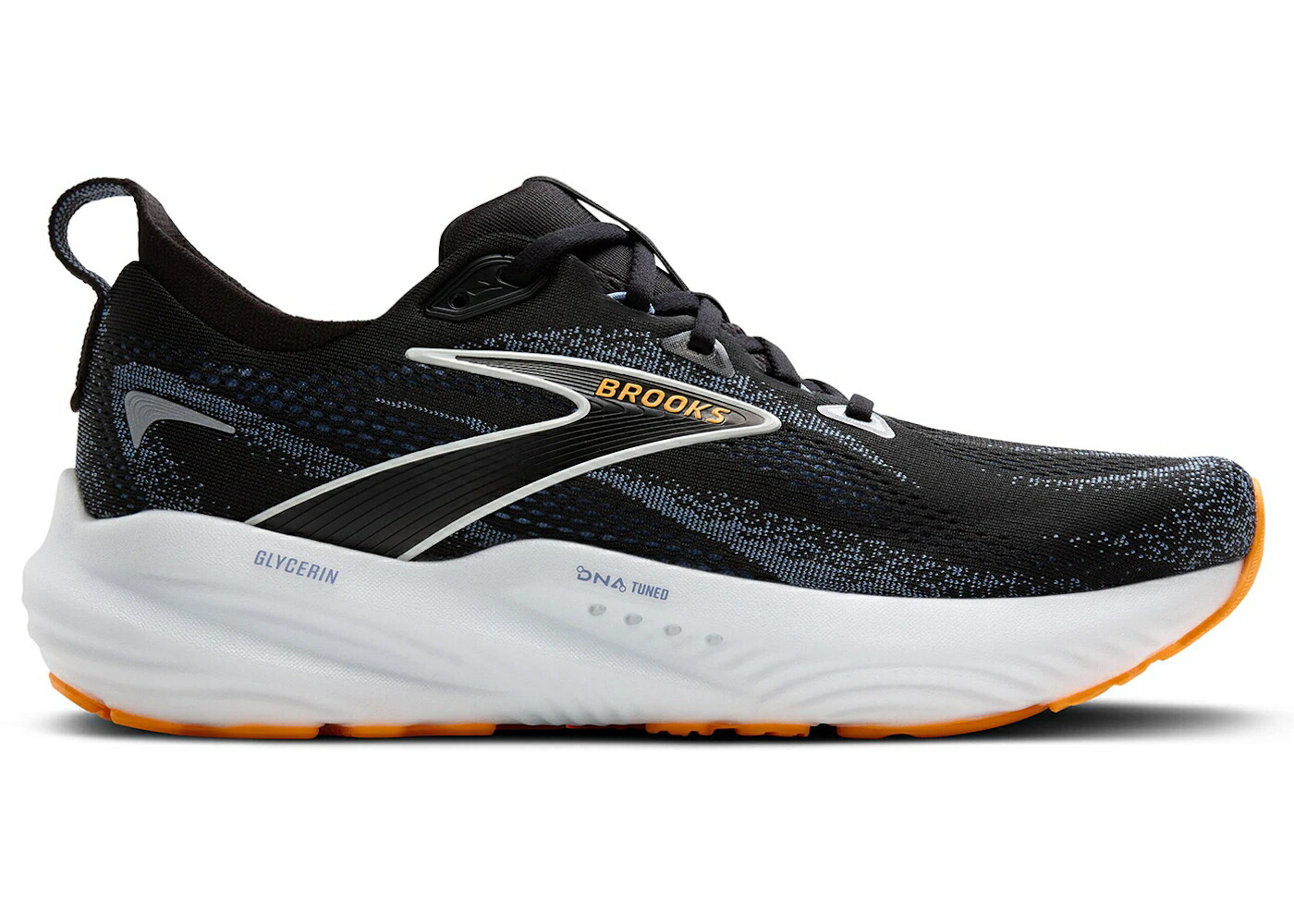 ブルックス 黒いこと 黒いこと カントリー 青み 青色 橙 オレンジ色 スニーカー メンズ BROOKS GLYCERIN 22 BLACK COUNTRY BLUE ORANGE POP / BLACK COUNTRY BLUE ORANGE POP