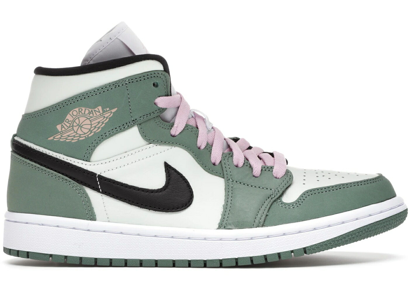 ナイキ ジョーダン ミッド 緑 緑であること 黒いこと 黒いこと WOMEN\u0027S スニーカー レディース JORDAN 1 MID DUTCH GREEN (WOMEN\u0027S) / DUTCH GREEN BLACK BARELY GREEN