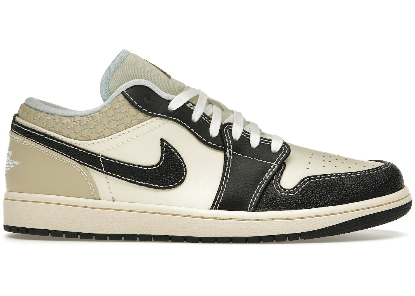 ナイキ ジョーダン 黒色 ブラック チーム スニーカー メンズ JORDAN 1 LOW SE COCONUT MILK BLACK MUSLIN / COCONUT MILK BLACK MUSLIN TEAM｜スニケス