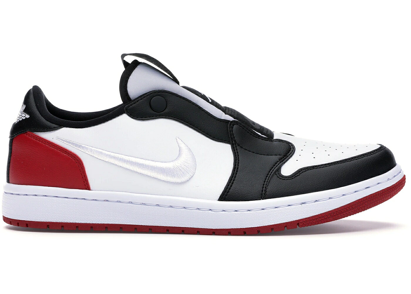 ナイキ ジョーダン 黒色 ブラック 白色 ホワイト 赤 レッド WOMEN'S スニーカー レディース JORDAN 1 RETRO LOW SLIP BLACK TOE (WOMEN'S) / WHITE WHITE GYM RED BLACK|スニケス