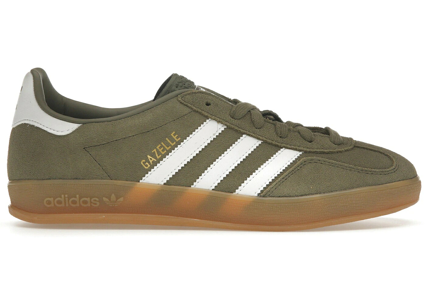 アディダス ガゼル オリーブ 白いこと 白いこと ゴールド スニーカー メンズ ADIDAS GAZELLE INDOOR OLIVE STRATA CLOUD WHITE GUM / OLIVE STRATA CLOUD WHITE GOLD メンズ靴-スニーカー-靴