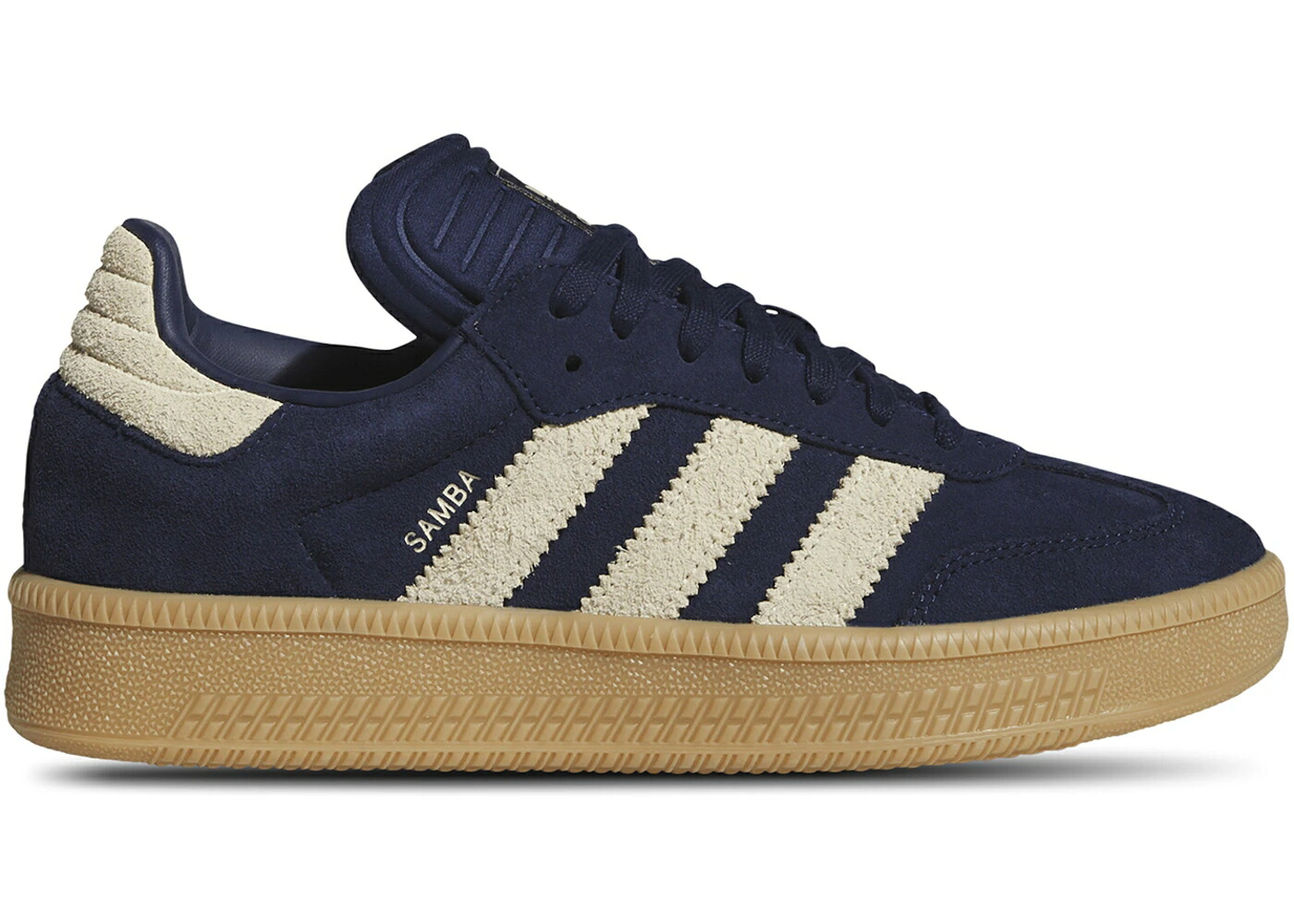 アディダス サンバ ナイト爵 藍色 インディゴ ウォーム スニーカー メンズ ADIDAS SAMBA XLG NIGHT INDIGO WARM VANILLA / NIGHT INDIGO GUM WARM VANILLA