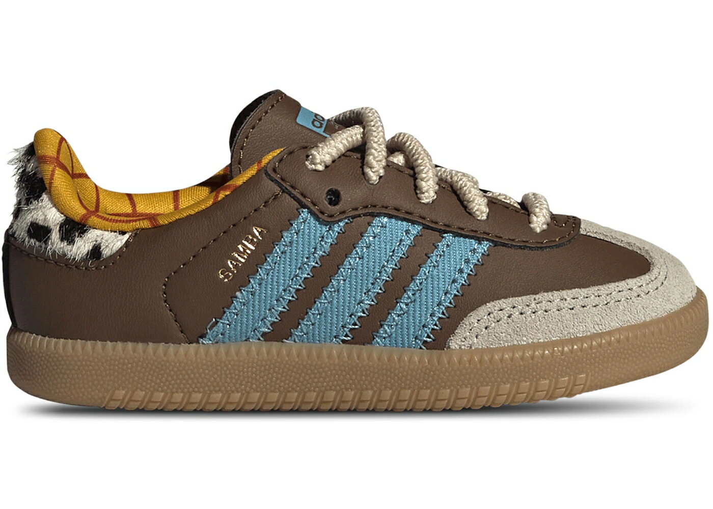 アディダス サンバ 茶色 ブラウン 青色 ブルー ジュニア キッズ ADIDAS SAMBA OG TOY STORY WOODY (TD) / PRELOVED BROWN PRELOVED BLUE