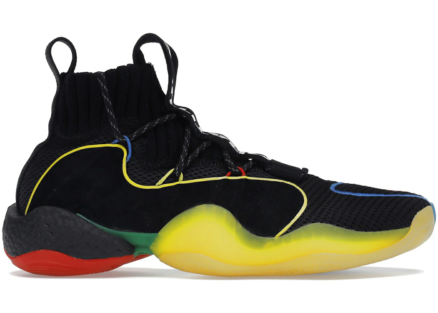 アディダス クレイジー 黒色 ブラック スニーカー メンズ ADIDAS CRAZY BYW X PHARRELL GRATITUDE AND EMPATHY / BLACK MULTI COLOR