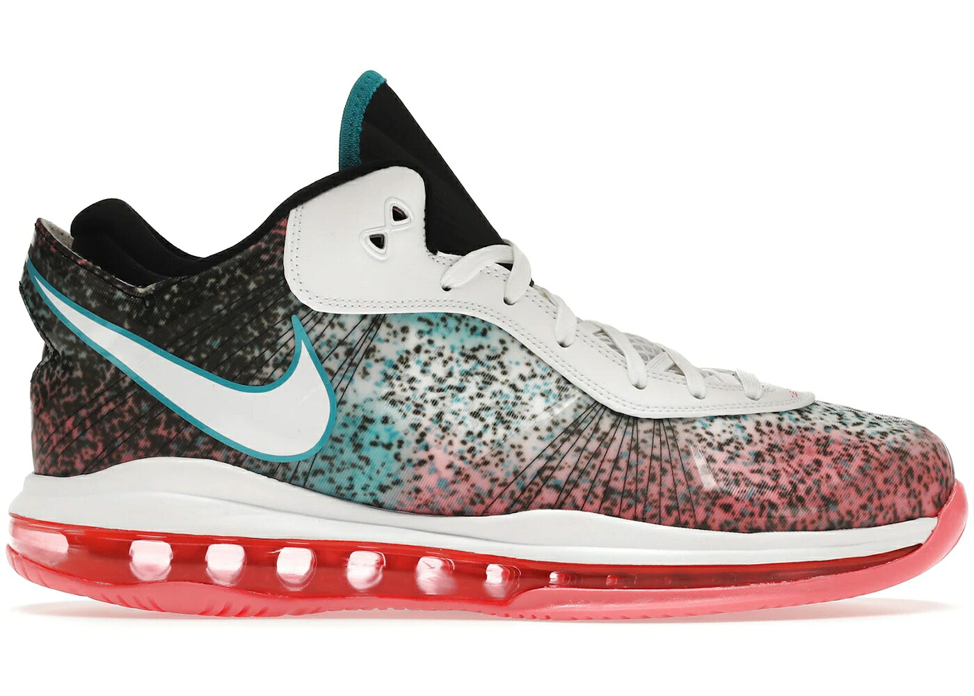 ナイキ レブロン マイアミ 白いこと 白いこと 赤 赤いこと 青み 青色 スニーカー メンズ NIKE LEBRON 8 V2 LOW MIAMI NIGHTS (2021) / WHITE SOLAR RED GLASS BLUE WHITE