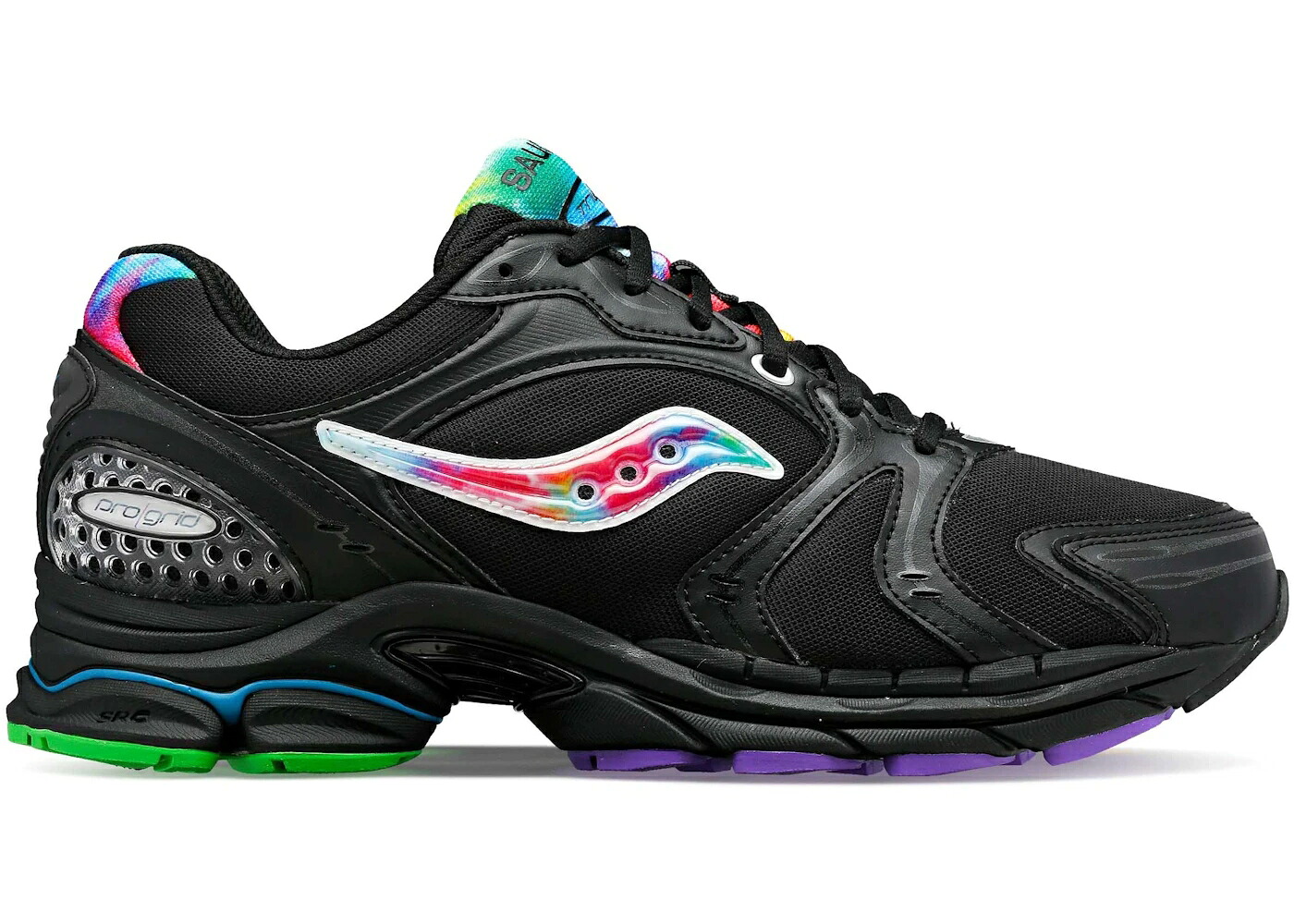 サッカニー 黒いこと 黒いこと スニーカー メンズ SAUCONY PROGRID TRIUMPH 4 TIE-DYE BLACK / MULTI COLOR BLACK