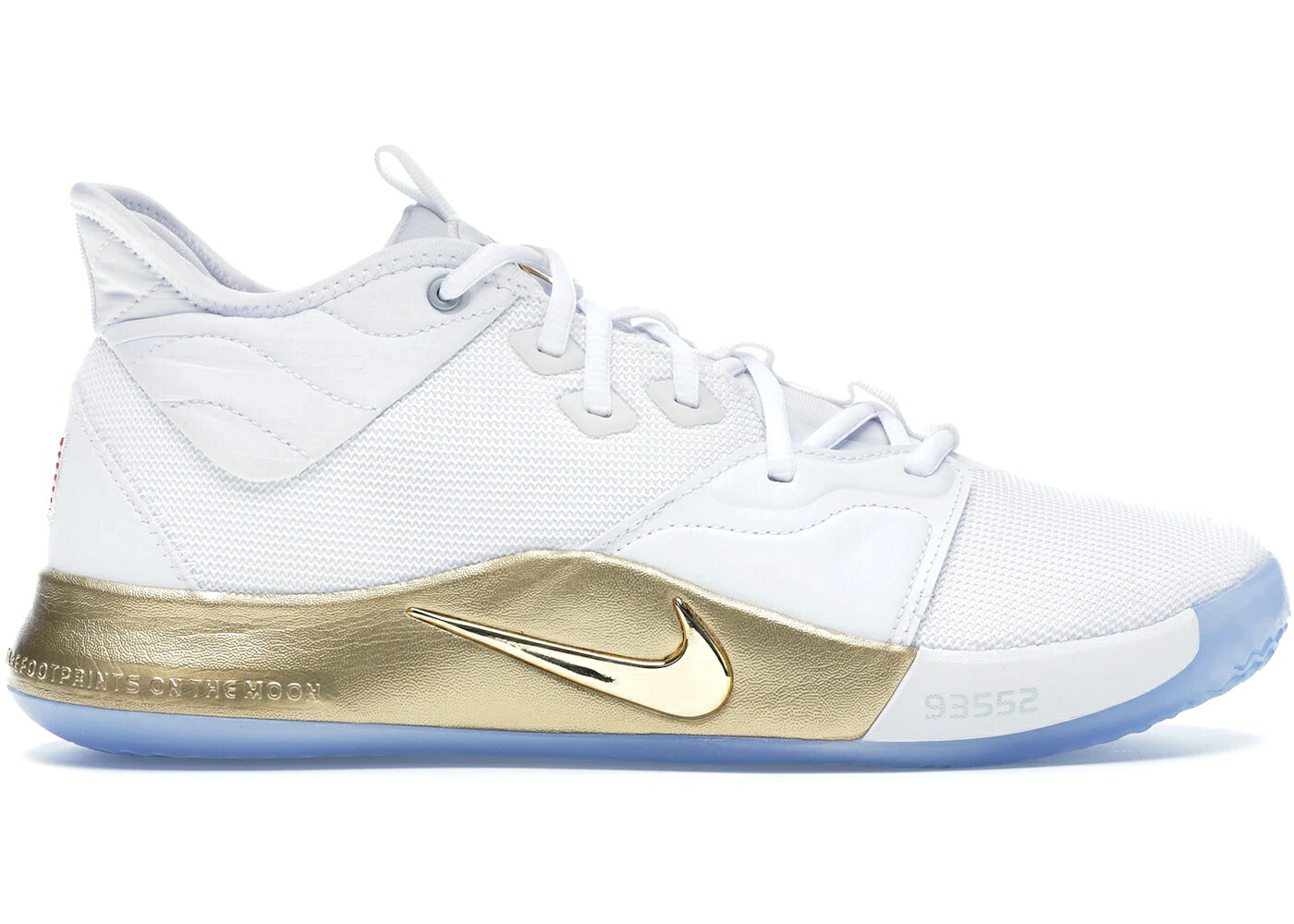 ナイキ 白色 ホワイト ゴールド スニーカー メンズ NIKE PG 3 NASA WHITE / WHITE METALLIC GOLD