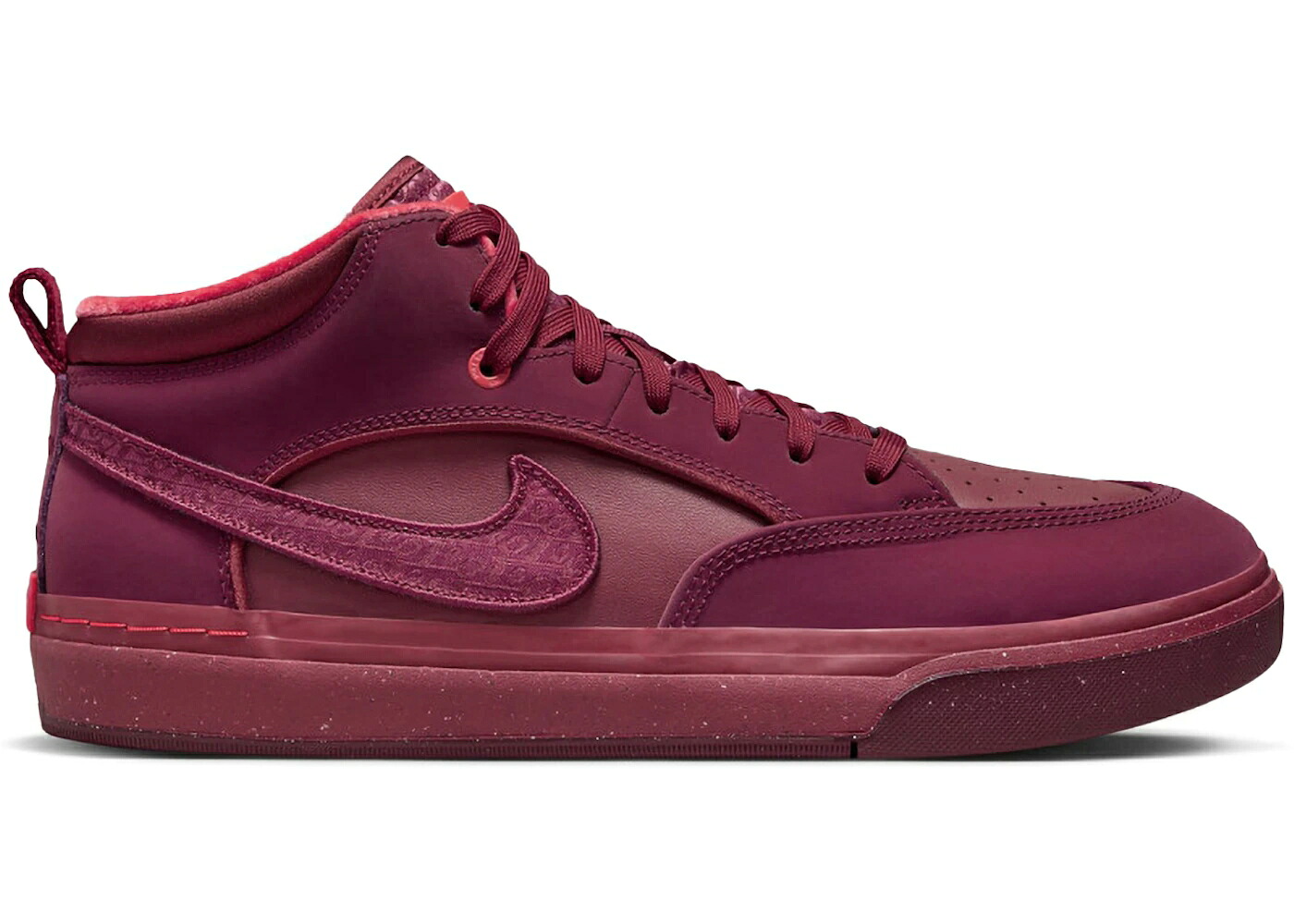 ナイキ エスビー リアクト チーム 赤 レッド スニーカー メンズ NIKE SB REACT LEO PRM DARK BEETROOT / DARK BEETROOT TEAM RED PICANTE|スニケス