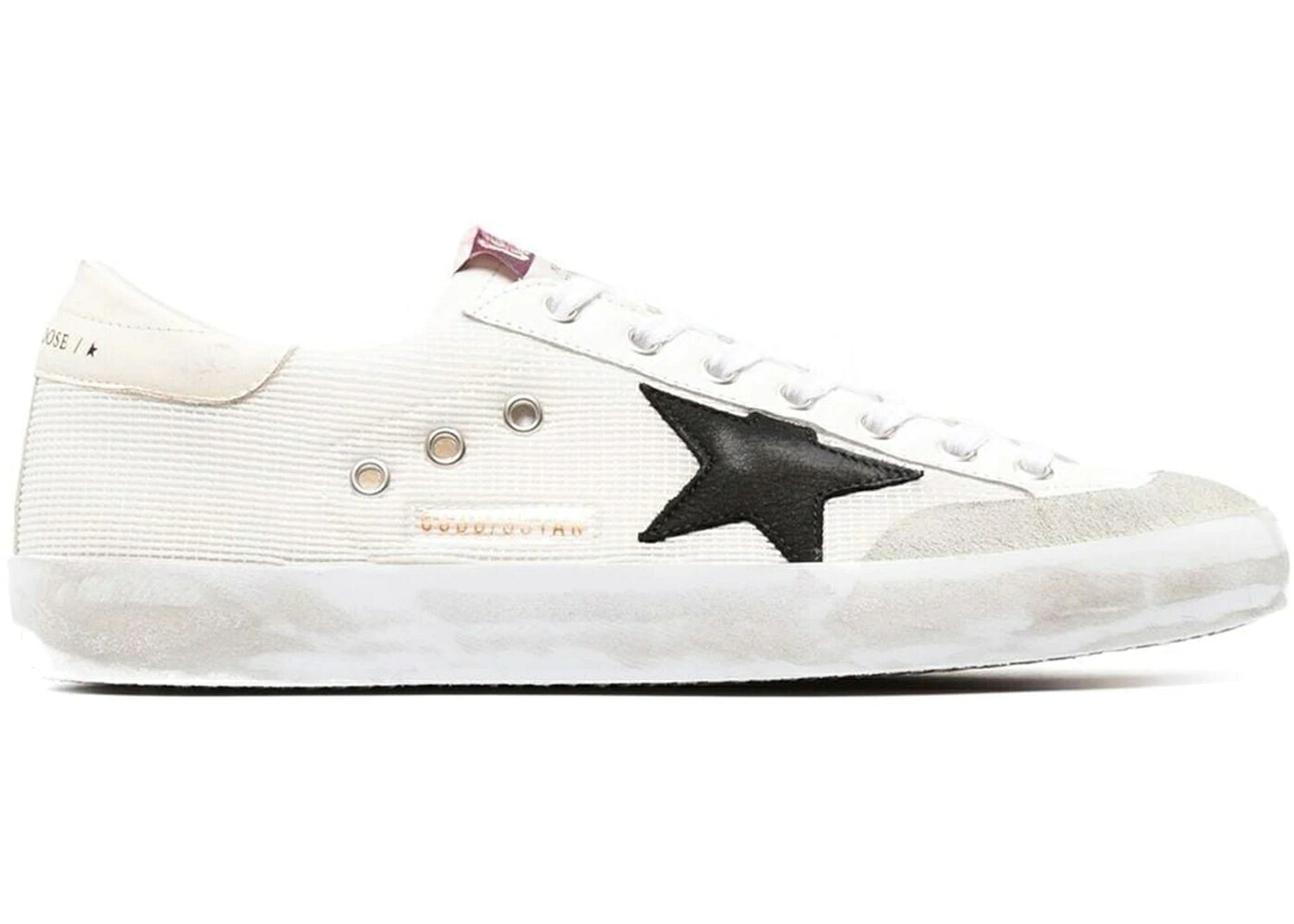 ゴールデングース ナイロン 白いこと 白いこと 黒いこと 黒いこと ベージュ スニーカー メンズ GOLDEN GOOSE GOLDEN GOOSE SUPER-STAR NYLON WHITE BLACK BEIGE / WHITE BLACK BEIGE