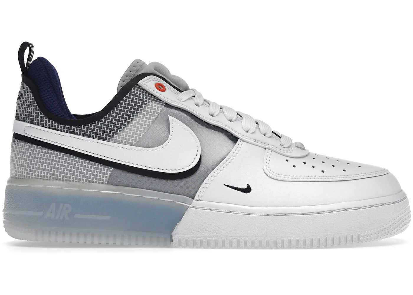 ナイキ リアクト 白いこと 白いこと 青み 青色 空軍 スニーカー メンズ NIKE AIR FORCE 1 LOW REACT SPLIT WHITE PHOTO BLUE / WHITE WHITE LIGHT PHOTO BLUE