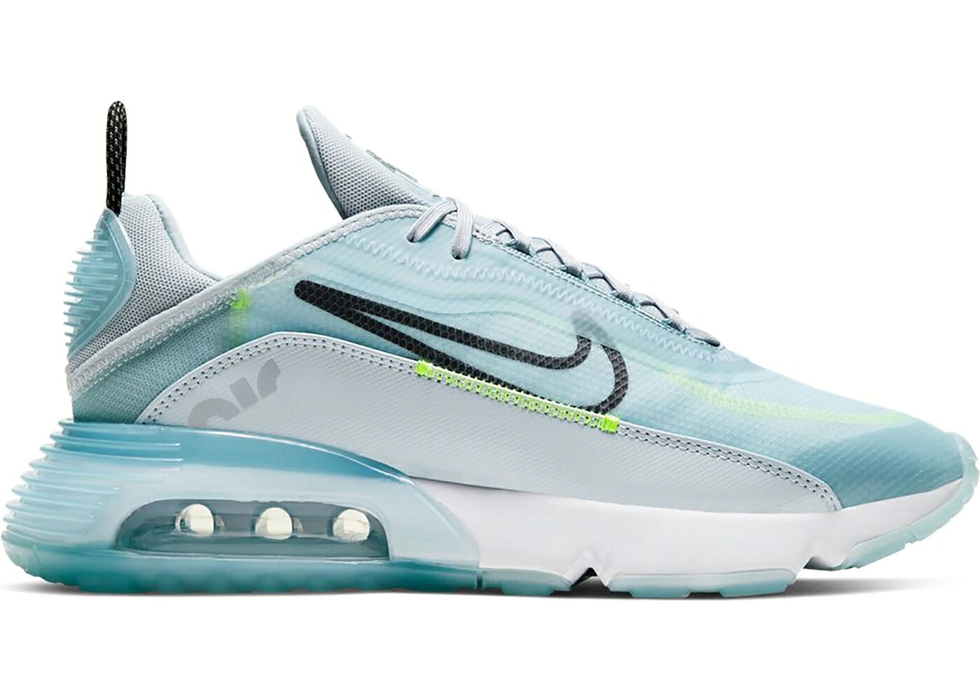 ナイキ マックス 青み 青色 黒いこと 黒いこと レーザ 橙 オレンジ色 大気圏マックス スニーカー メンズ NIKE AIR MAX 2090 ICE BLUE / ICE BLUE BLACK LASER ORANGE