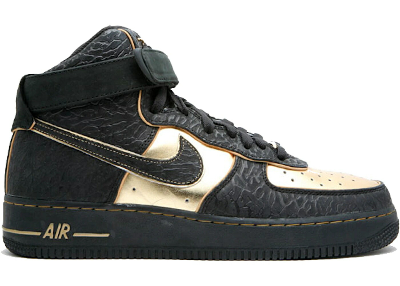 ナイキ ハイ 黒色 ブラック ゴールド エアフォース スニーカー メンズ NIKE AIR FORCE 1 HIGH NITRO MICROPHONE / BLACK BLACK METALLIC GOLD