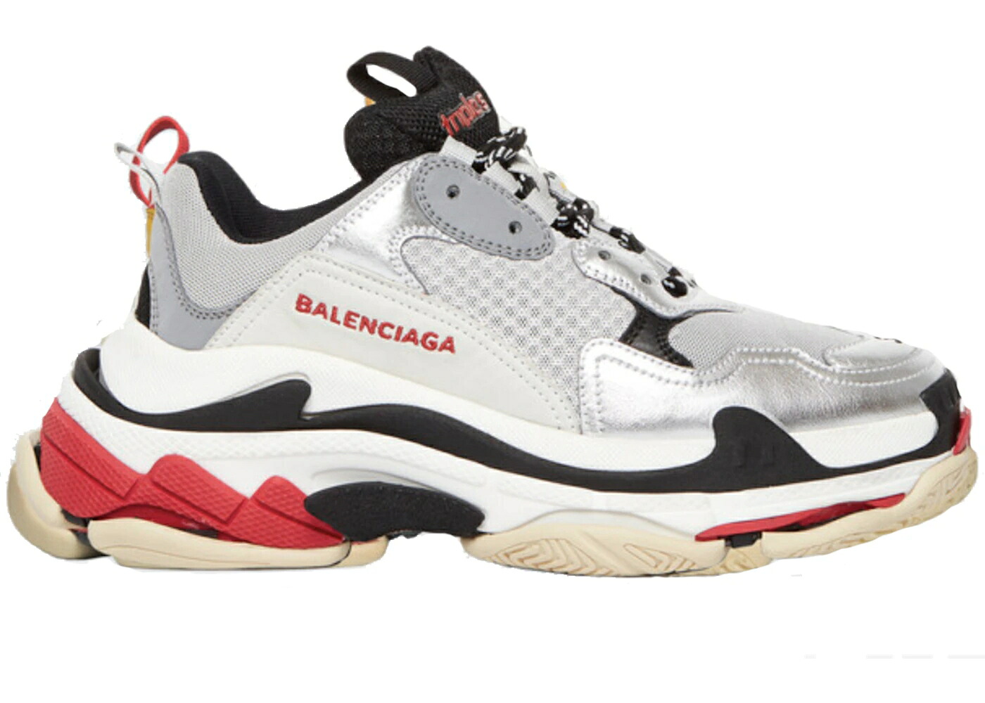 バレンシアガ 赤 赤いこと しろがね色 しろがね色 WOMEN\u0027S スニーカー レディース BALENCIAGA TRIPLE S RED SILVER 2018 (WOMEN\u0027S) / RED SILVER