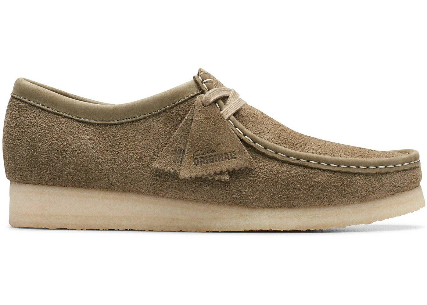 クラークス オリジナルス カーキ スエードクロス スウェード スニーカー メンズ CLARKS ORIGINALS WALLABEE PALE KHAKI SUEDE / PALE KHAKI