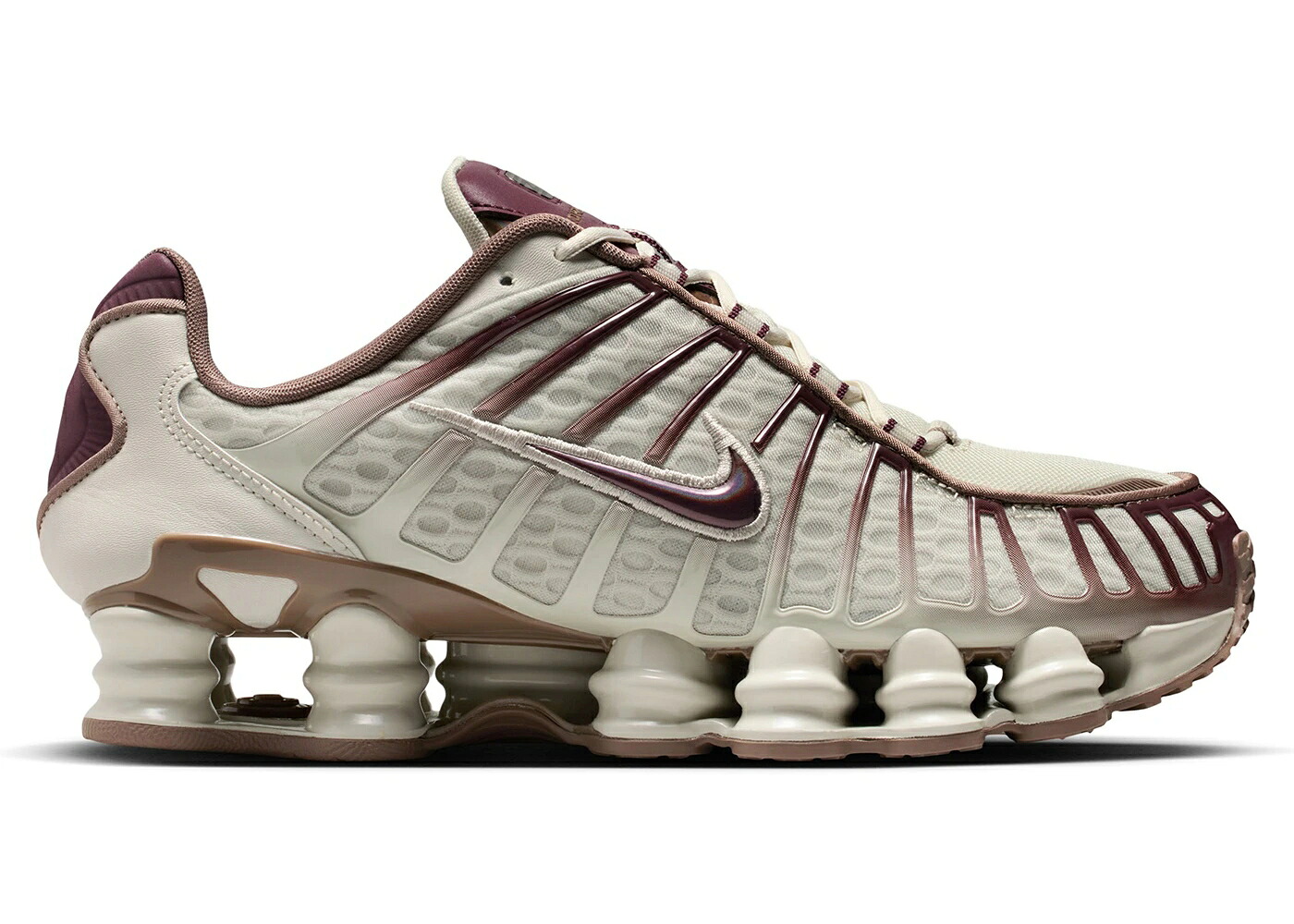 ナイキ ショックス ぶどう酒色 バーガンディー 赤銅色 赤銅色 WOMEN\u0027S スニーカー レディース NIKE SHOX TL LIGHT BONE BURGUNDY CRUSH (WOMEN\u0027S) / LIGHT BONE MINK BROWN BURGUNDY