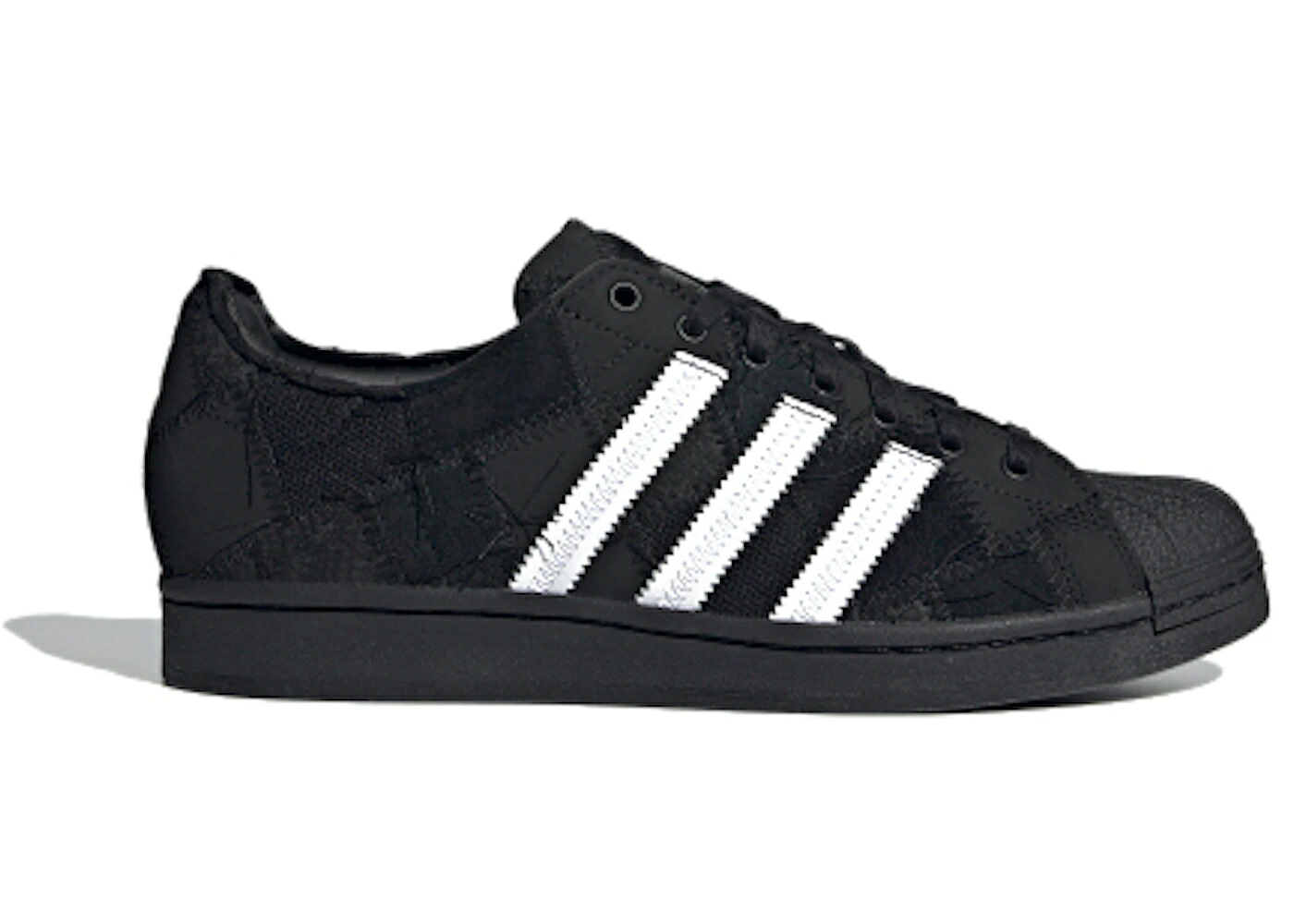 アディダス はやりっ児 中核グループ 黒いこと 黒いこと 白いこと 白いこと スニーカー メンズ ADIDAS SUPERSTAR PATCHWORK CORE BLACK / SUPPLIER COLOR FOOTWEAR WHITE