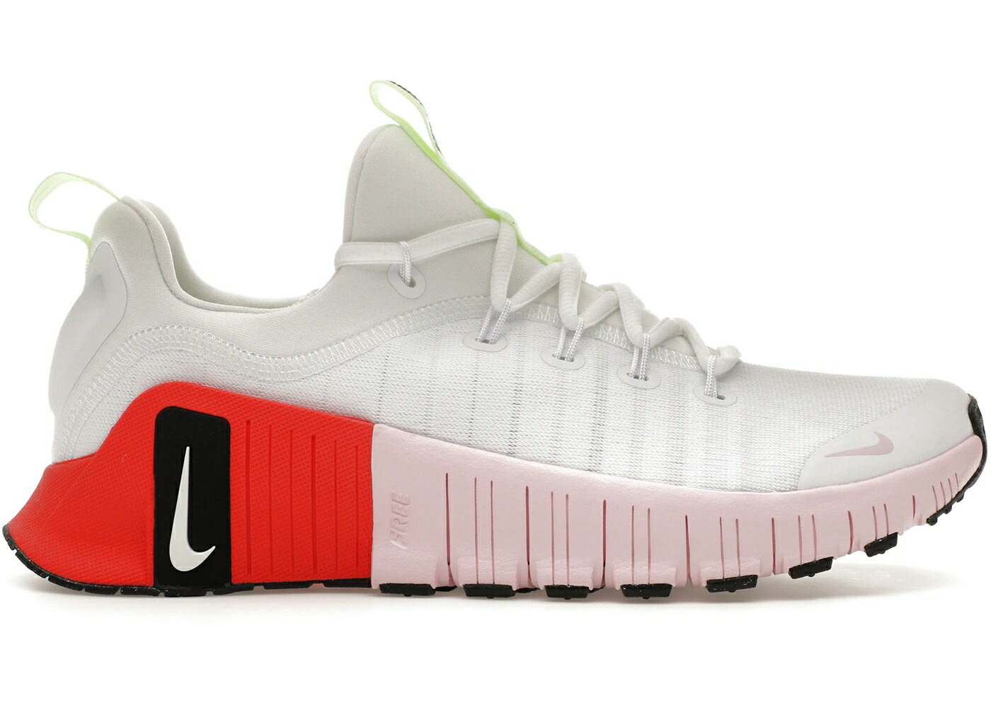 ナイキ 無償性 白いこと 白いこと クリムゾン サクラ色 WOMEN\u0027S スニーカー レディース NIKE FREE METCON 6 WHITE BARELY VOLT BRIGHT CRIMSON PINK FOAM (WOMEN\u0027S) / WHITE BARELY VOLT BRIGHT CRIMSON