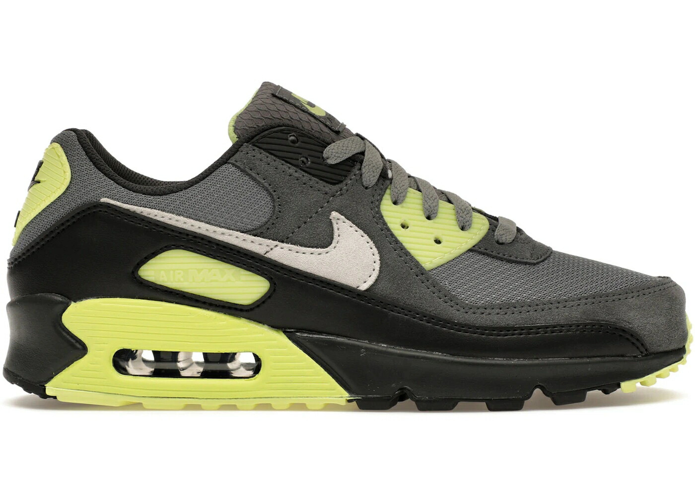 ナイキ マックス 灰色 グレー エアマックス スニーカー メンズ NIKE AIR MAX 90 SMOKE GREY LIGHT LEMON TWIST / SMOKE GREY LIGHT LEMON TWIST