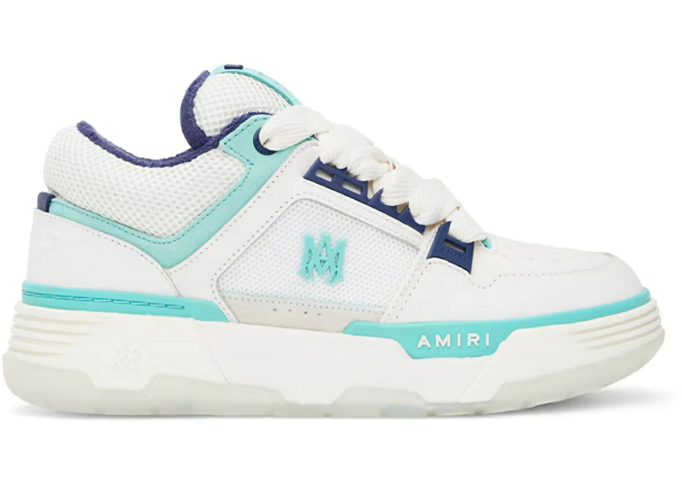 アミリ 白色 ホワイト 青色 ブルー スニーカー メンズ AMIRI MA-1 WHITE LIGHT BLUE / WHITE BLUE