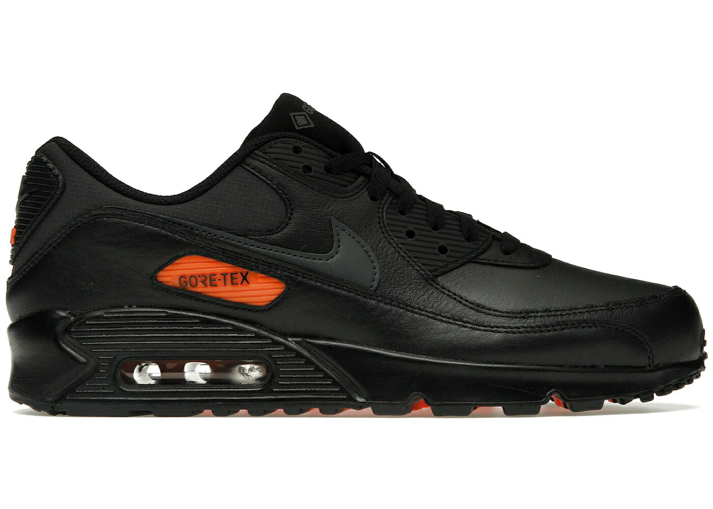ナイキ マックス ゴアテックス 黒色 ブラック 橙 オレンジ エアマックス スニーカー メンズ NIKE AIR MAX 90 GORE-TEX BLACK ANTHRACITE SAFETY ORANGE / BLACK ANTHRACITE SAFETY ORANGE