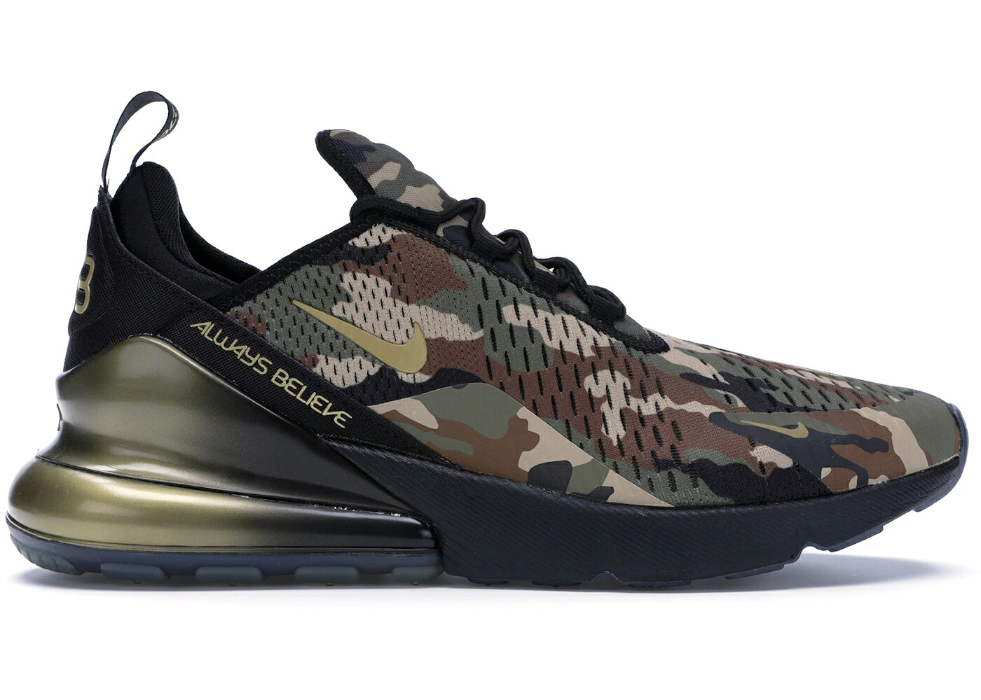 ナイキ マックス 黒いこと 黒いこと ゴールド オリーブ 大気圏マックス スニーカー メンズ NIKE AIR MAX 270 DOERNBECHER (2018) / BLACK METALLIC GOLD MEDIUM OLIVE