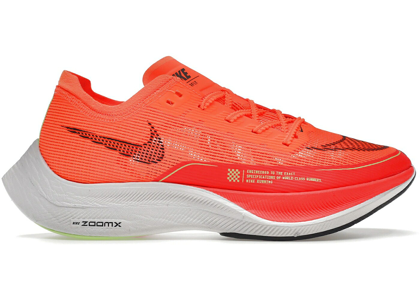ナイキ 橙 オレンジ 黒色 ブラック NEXT% スニーカー メンズ NIKE ZOOMX VAPORFLY 2 TOTAL ORANGE / TOTAL ORANGE BLACK BRIGHT