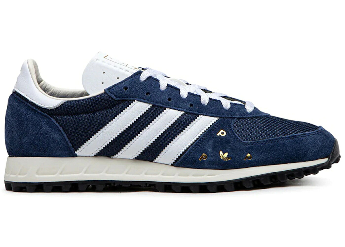 アディダス ビンテージ ヴィンテージ 紺色 ネイビー 白色 ホワイト スニーカー メンズ ADIDAS TRX VINTAGE POP TRADING COMPANY / COLLEGIATE NAVY CLOUD WHITE