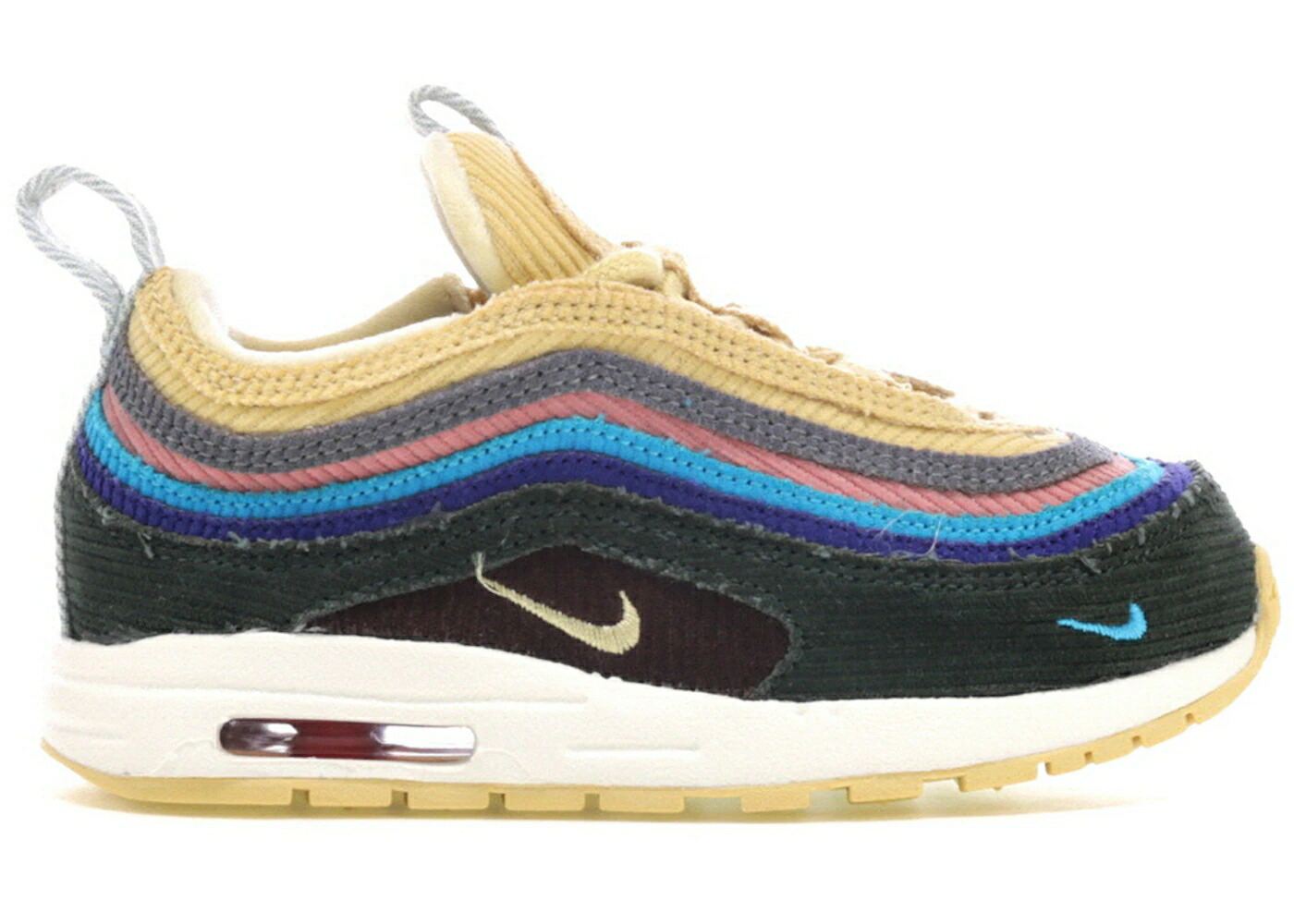 ナイキ マックス 青碧 青碧 エア湖マックス お坊っちゃん キッズ NIKE AIR MAX 1/97 SEAN WOTHERSPOON (TD) / LIGHT BLUE FURY LEMON WASH