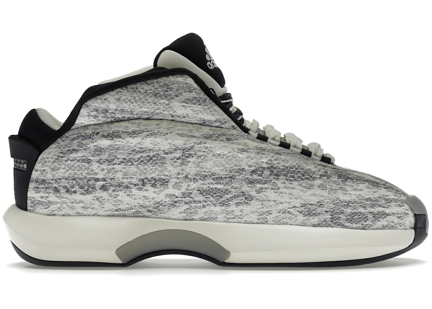 アディダス クレイジー 白色 ホワイト コア 黒色 ブラック 銀色 シルバー スニーカー メンズ ADIDAS CRAZY 1 SNAKESKIN / OFF WHITE CORE BLACK SILVER