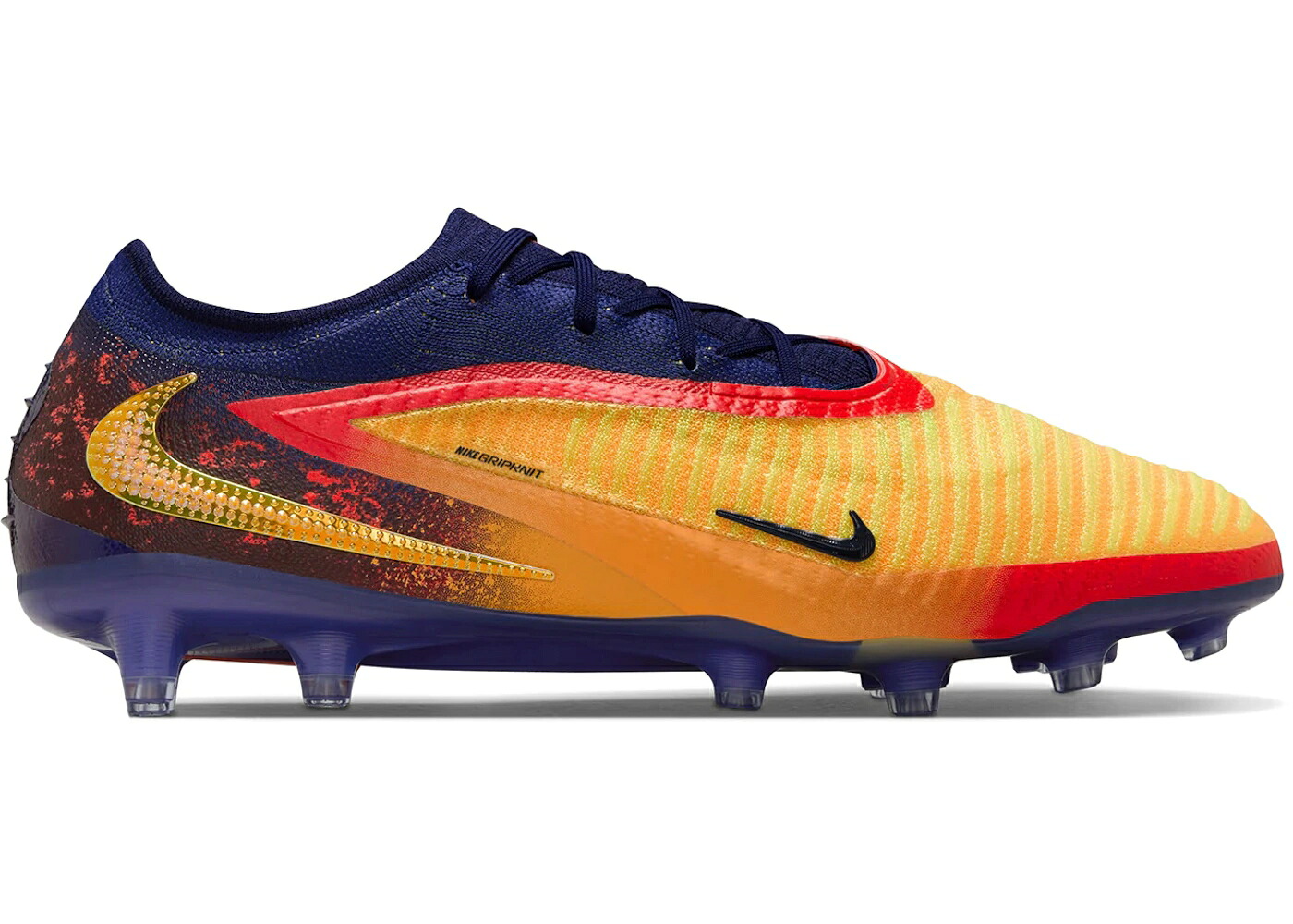ナイキ エリート レーザ 橙 オレンジ色 青み 青色 スニーカー メンズ NIKE PHANTOM 6 LOW ELITE AG ERLING HAALAND PRECISION UNDER PRESSURE / LASER ORANGE BLUE VOID LEMON