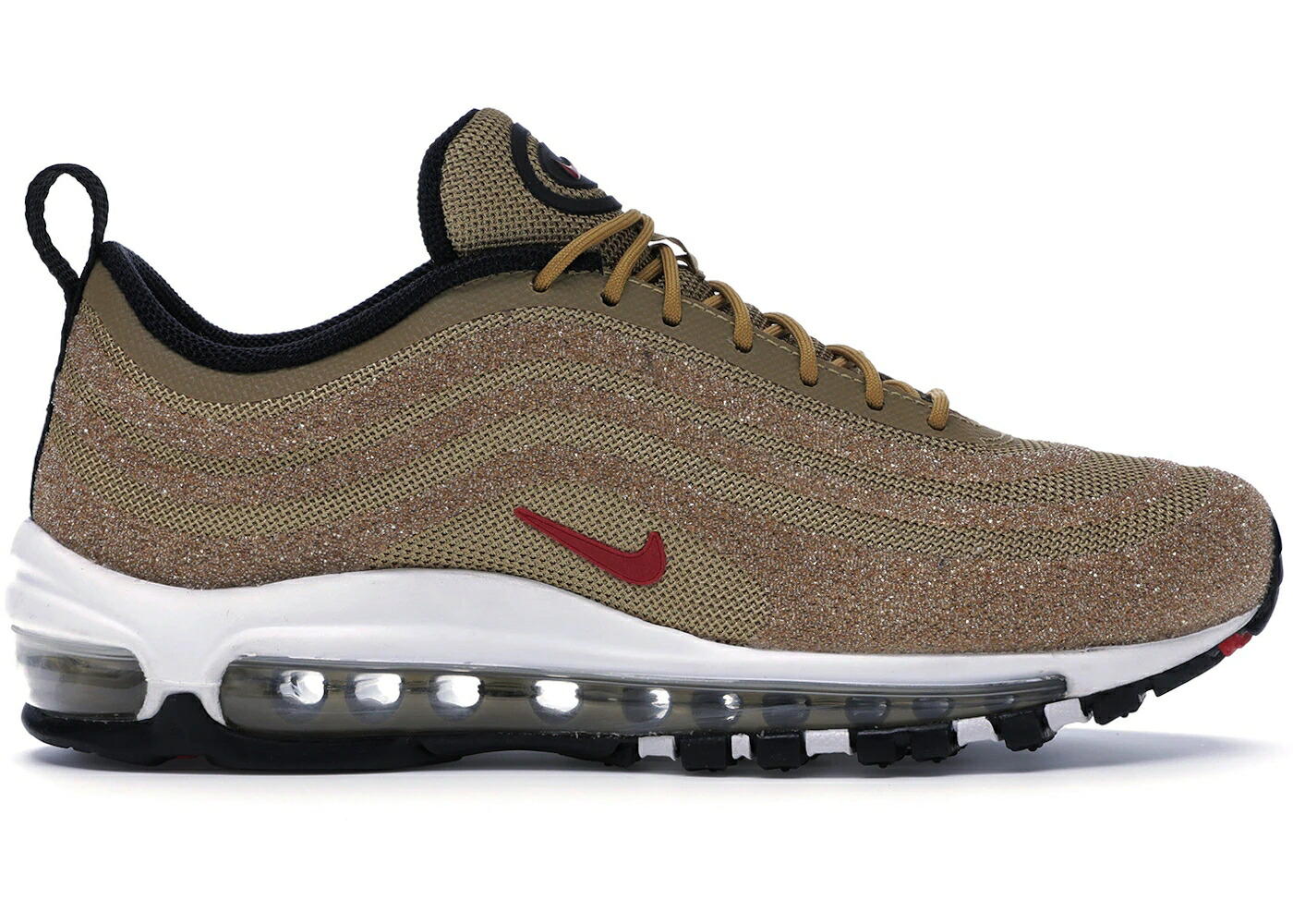 ナイキ マックス ゴールド 赤 赤いこと 黒いこと 黒いこと 大気圏マックス WOMEN\u0027S スニーカー レディース NIKE AIR MAX 97 LX SWAROVSKI GOLD (WOMEN\u0027S) / METALLIC GOLD VARSITY RED BLACK