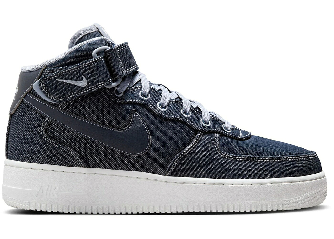 ナイキ ミッド ジーンズ 白いこと 白いこと 空軍 \u002707 WOMEN\u0027S スニーカー レディース NIKE AIR FORCE 1 MID DENIM (WOMEN\u0027S) / OBSIDIAN SUMMIT WHITE ASHEN