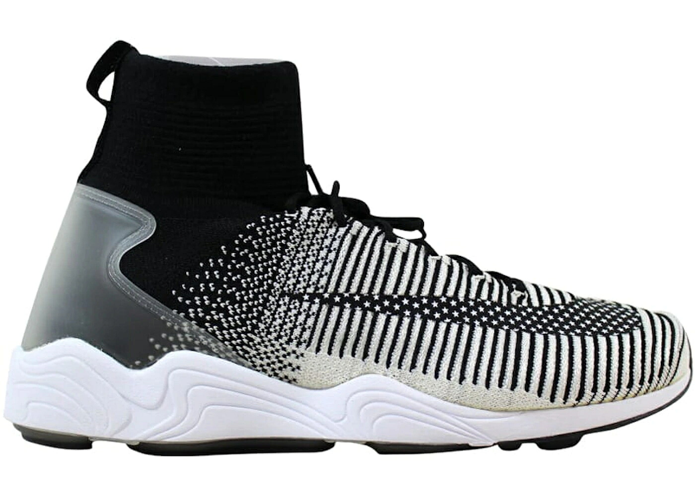 ナイキ 望遠レンズ 飛球編み物 黒いこと 黒いこと 白いこと 白いこと スニーカー メンズ NIKE ZOOM MERCURIAL XI FLYKNIT FC BLACK/WHITE / BLACK WHITE