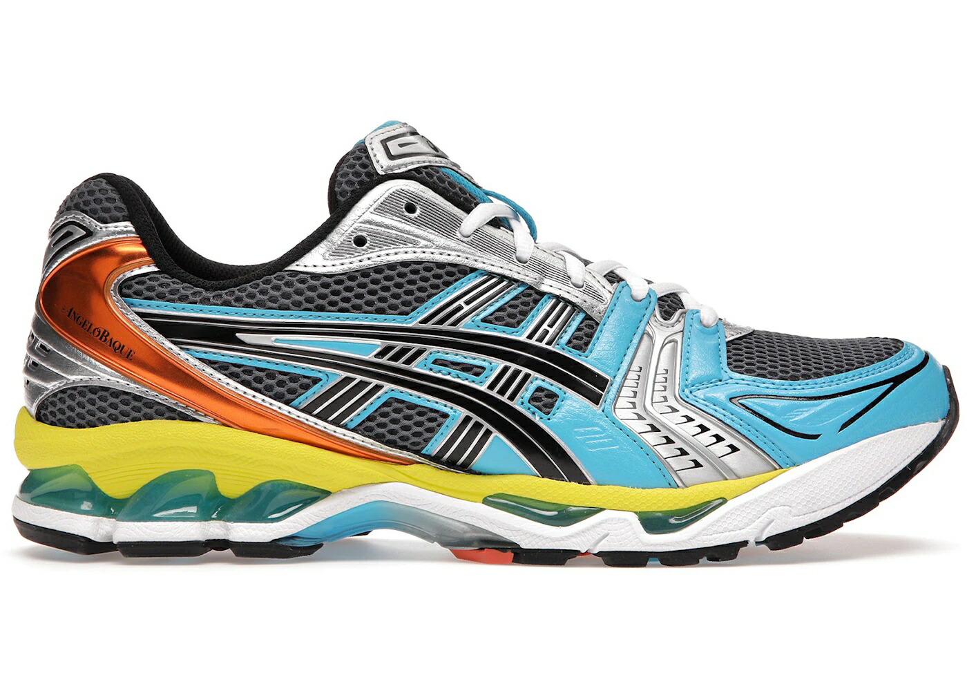 アシックス クール 灰色 グレー 銀色 シルバー シアン 橙 オレンジ スニーカー メンズ ASICS GEL-KAYANO 14 ANGELO BAQUE REBIRTH OF COOL / GREY SILVER CYAN ORANGE