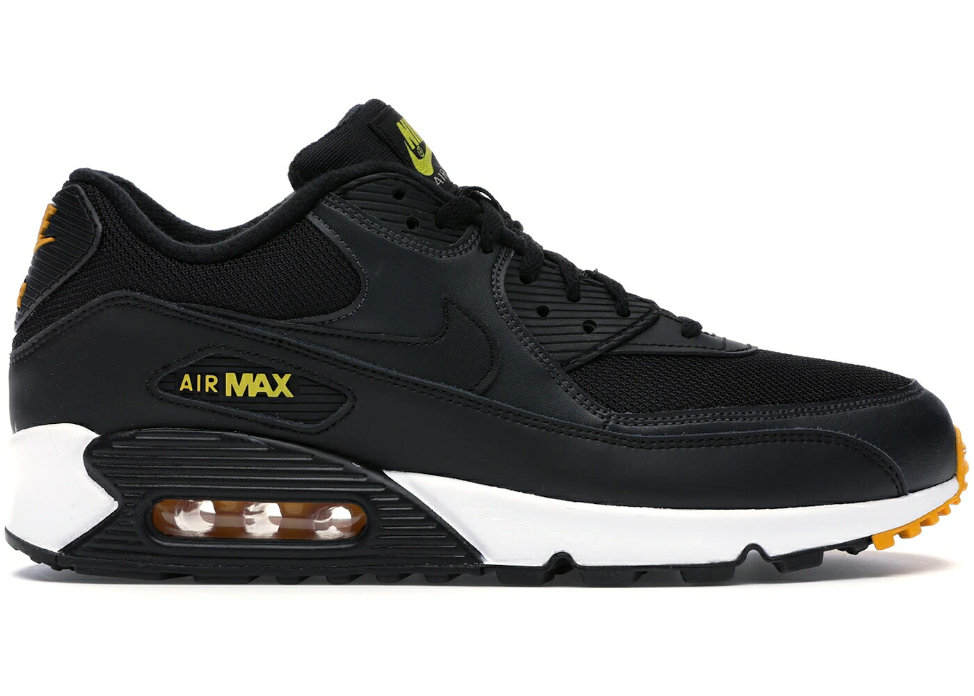 ナイキ マックス 黒色 ブラック 白色 ホワイト エアマックス スニーカー メンズ NIKE AIR MAX 90 BLACK AMARILLO / BLACK ANTHRACITE WHITE AMARILLO