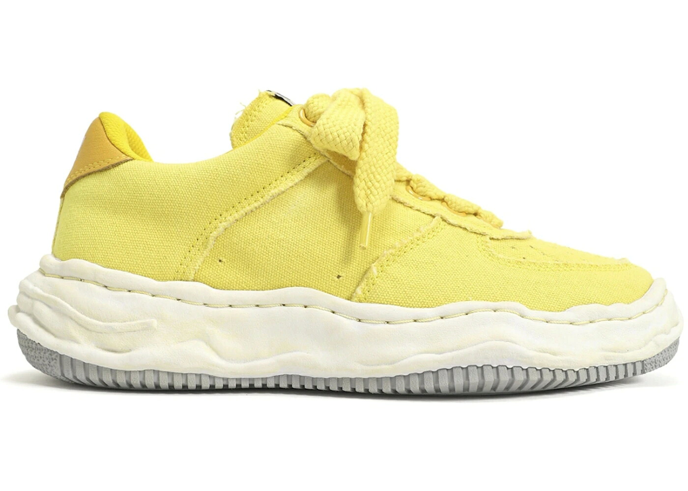 メゾン ミハラヤスヒロ 黄色 イエロー 白色 ホワイト スニーカー メンズ MAISON MIHARA YASUHIRO MAISON MIHARA YASUHIRO WAYNE OG SOLE WASHED CANVAS LOW YELLOW / YELLOW WHITE｜スニケス