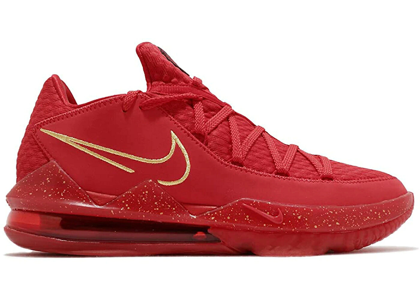 ナイキ レブロン 赤 レッド ゴールド スニーカー メンズ NIKE LEBRON 17 LOW TITAN (HEEL CHARACTERS) / UNIVERSITY RED METALLIC GOLD