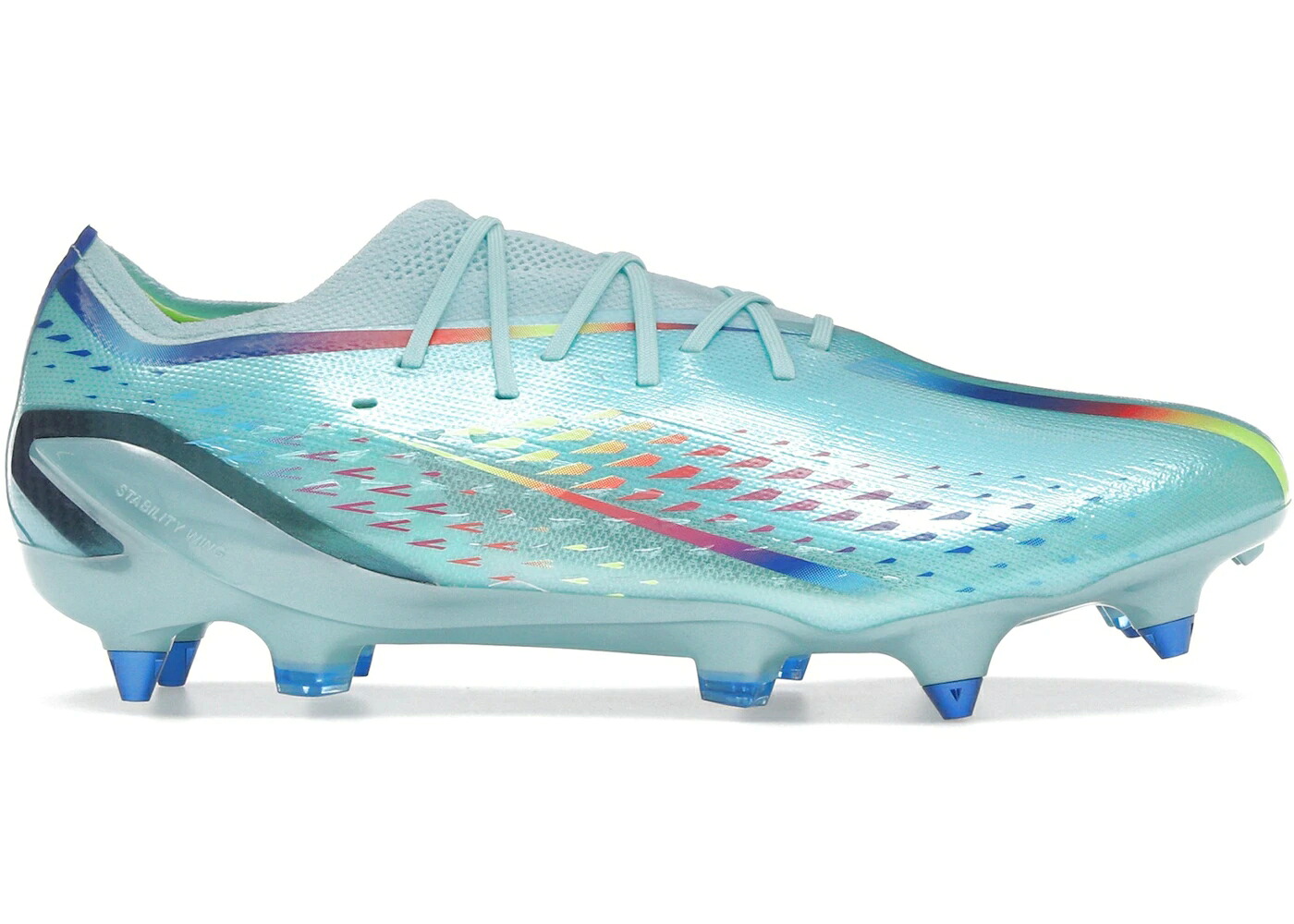 アディダス アクア 力強さ 青味 青み 赤 赤いこと SPEEDPORTAL.1 スニーカー メンズ ADIDAS X SG CLEAR AQUA POWER BLUE / CLEAR AQUA SOLAR RED POWER BLUE