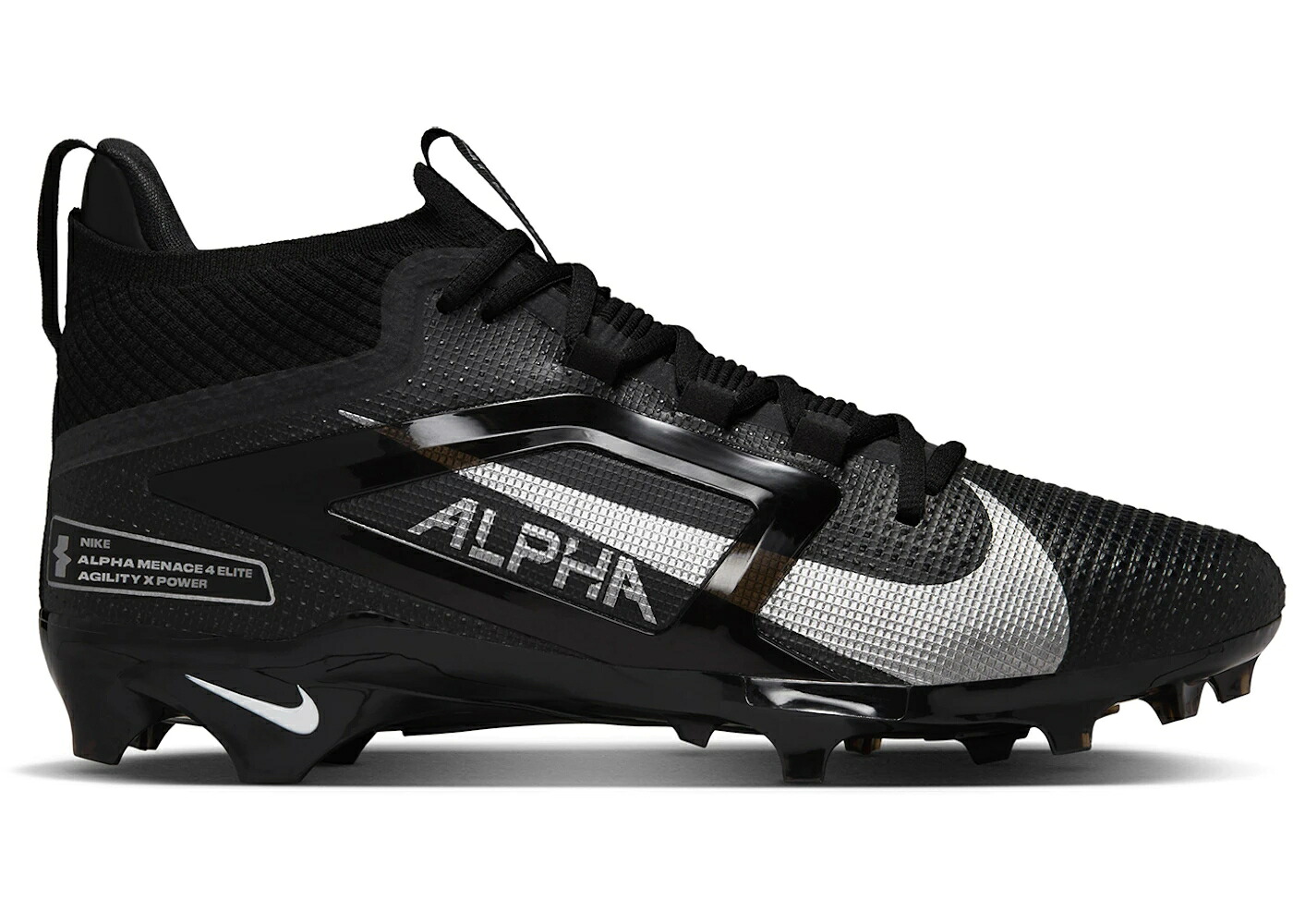 ナイキ アルファ エリート 黒いこと 黒いこと しろがね色 しろがね色 スニーカー メンズ NIKE ALPHA MENACE 4 ELITE BLACK METALLIC SILVER / BLACK METALLIC SILVER