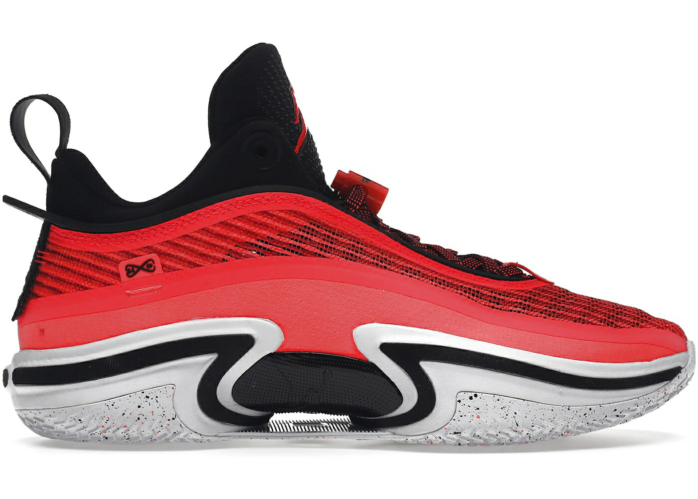 ナイキ ジョーダン 黒色 ブラック 白色 ホワイト スニーカー メンズ JORDAN 36 LOW FLIPPED INFRARED / INFRARED BLACK WHITE