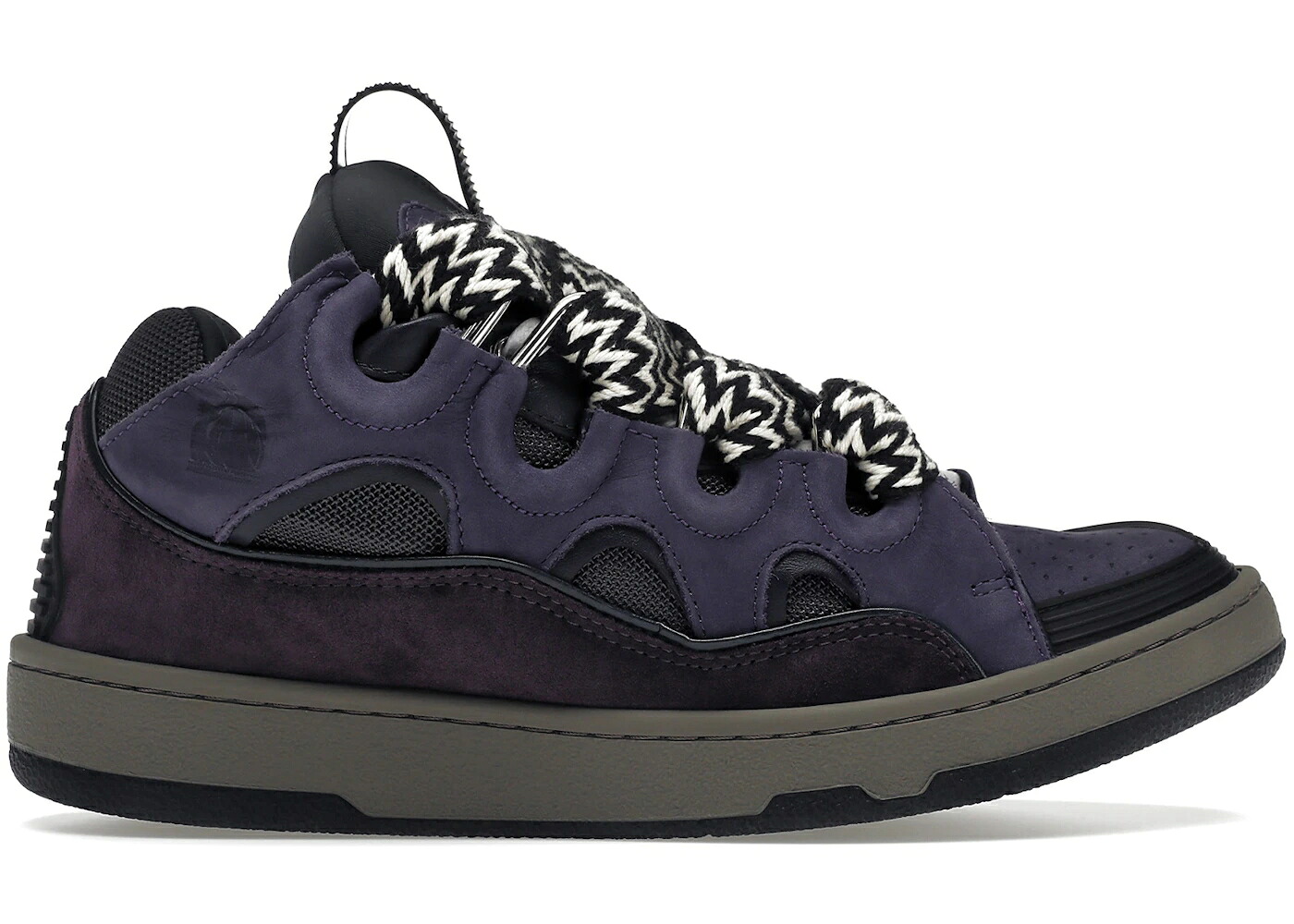 ランバン 靴 スニーカー 紫 パープル 黒いこと 黒いこと メンズ LANVIN CURB SNEAKER PURPLE BLACK / PURPLE BLACK