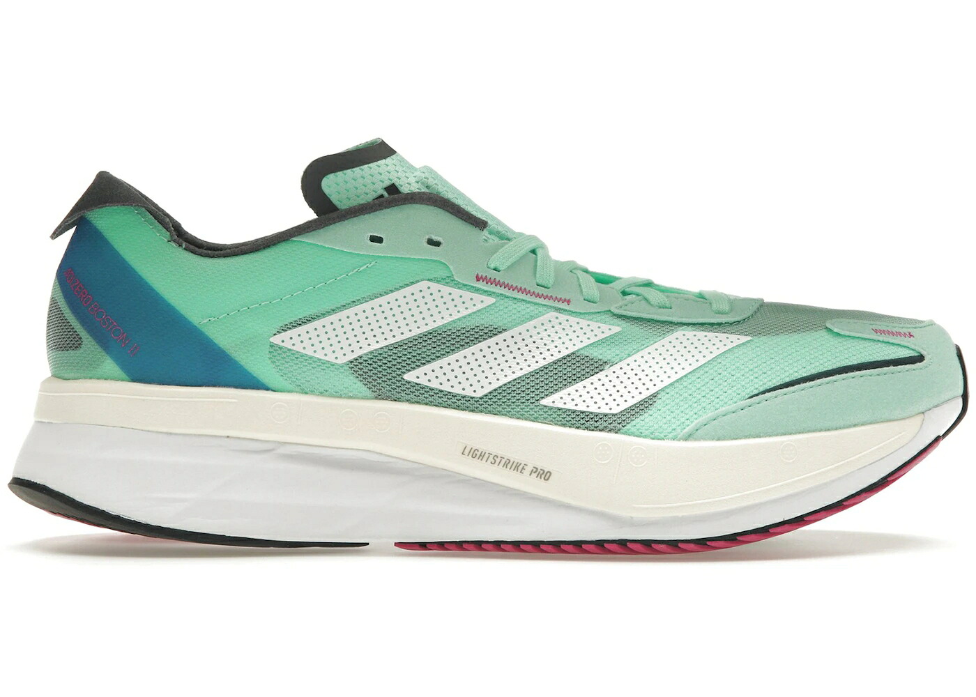 アディダス アディゼロ ボストン 白色 ホワイト スニーカー メンズ ADIDAS ADIZERO BOSTON 11 PULSE MINT / PULSE MINT CLOUD WHITE CRYSTAL｜スニケス 32,695円