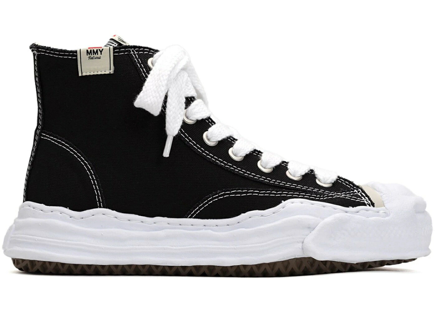 住み家 ミハラヤスヒロ 黒いこと 黒いこと 白いこと 白いこと スニーカー メンズ MAISON MIHARA YASUHIRO MAISON MIHARA YASUHIRO HANK OG SOLE CANVAS HI BLACK WHITE / スニーカー-メンズ靴-靴