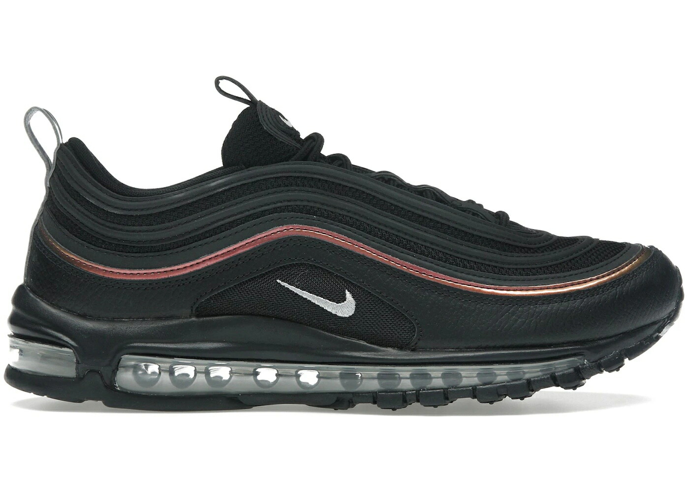 ナイキ マックス 黒色 ブラック 赤 レッド 灰色 グレー エアマックス スニーカー メンズ NIKE AIR MAX 97 BLACK PICANTE RED / BLACK WOLF GREY PICANTE RED｜スニケス