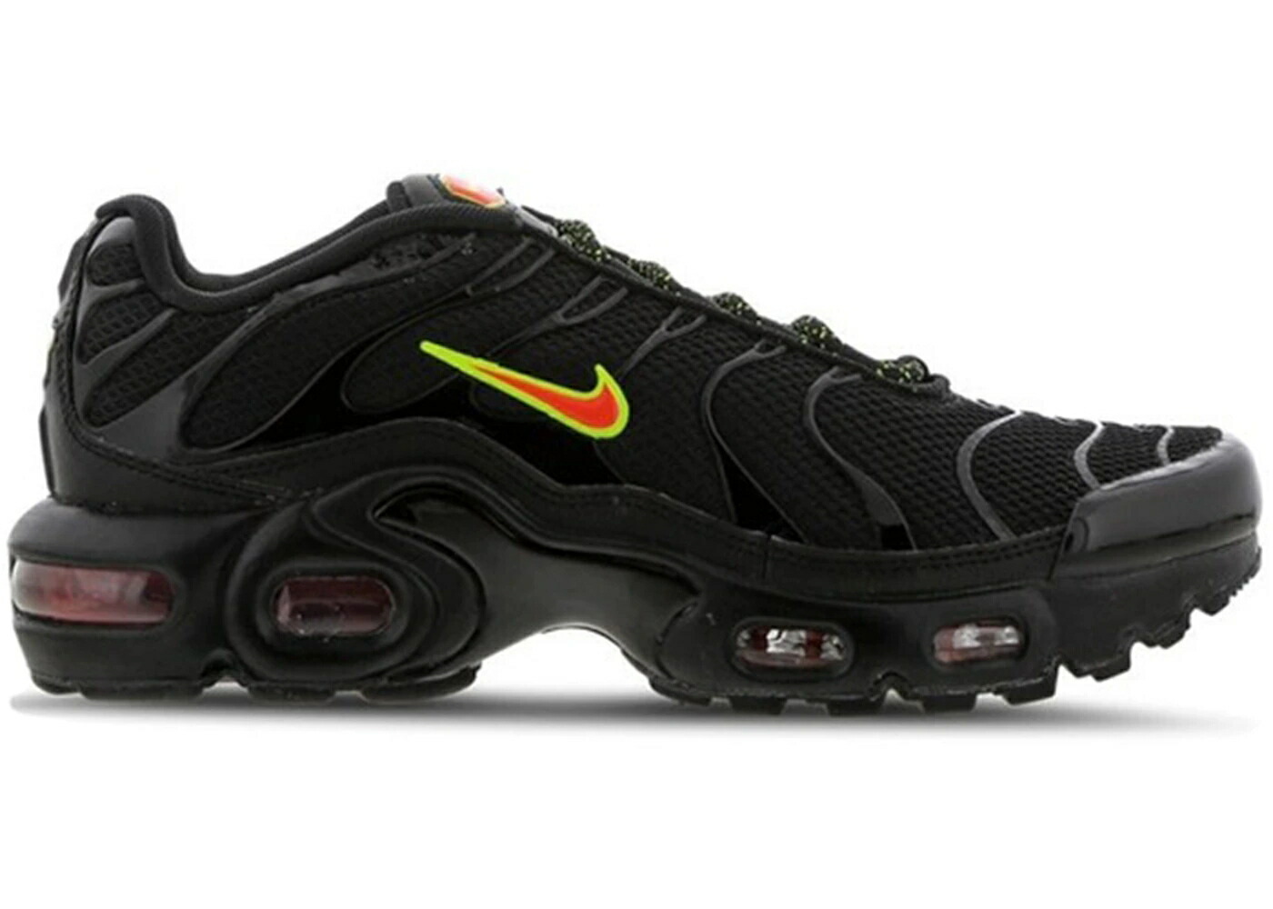 ナイキ マックス 黒いこと 黒いこと クリムゾン エアマックスプラス お坊っちゃん キッズ NIKE AIR MAX PLUS BLACK VOLT HYPER CRIMSON (GS) / BLACK VOLT HYPER CRIMSON もの言う花 マタニティ スニーカー