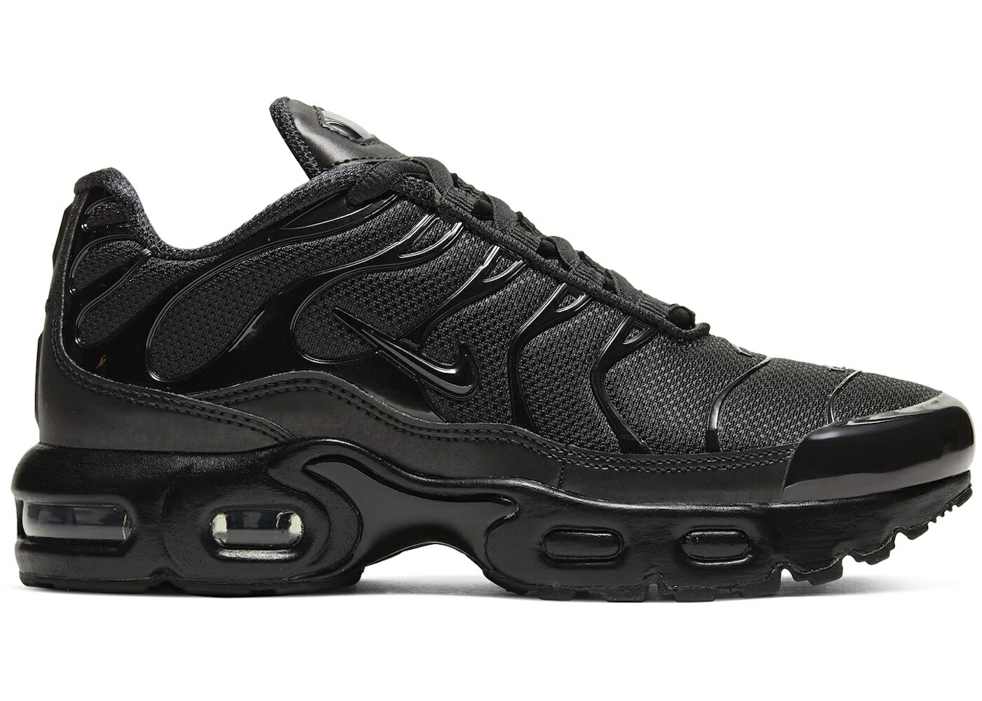 ナイキ マックス 黒いこと 黒いこと エアマックスプラス 御坊っちゃん キッズ NIKE AIR MAX PLUS BLACK (なおなお書き) / BLACK BLACK BLACK もの言う花 マタニティ スニーカー