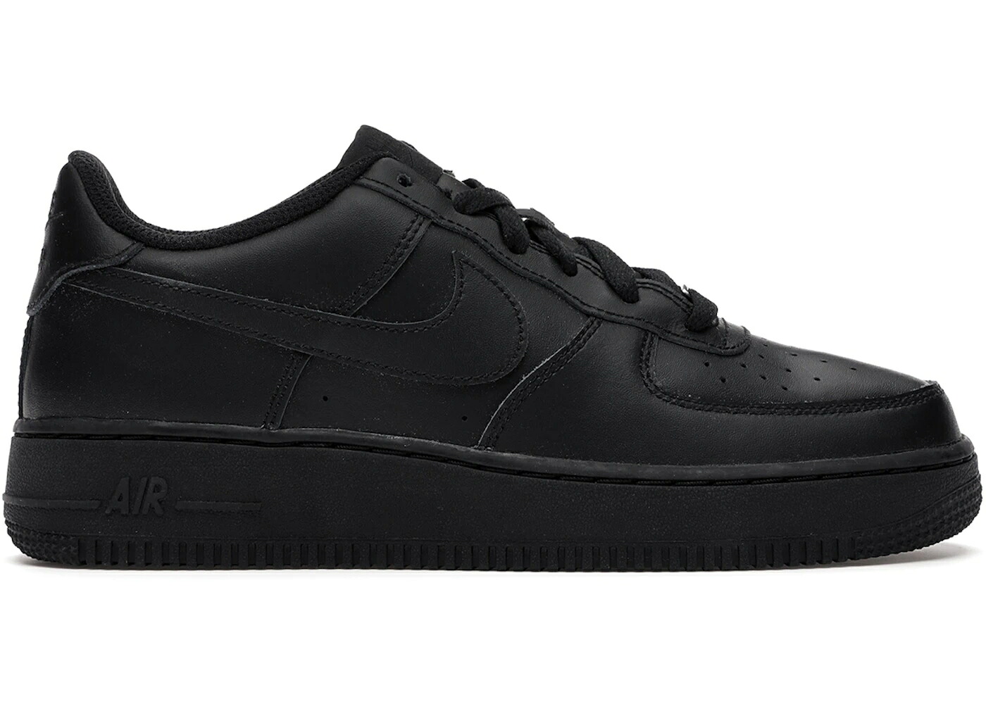 ナイキ 黒いこと 黒いこと 空軍 御坊っちゃん キッズ NIKE AIR FORCE 1 LOW BLACK (GS) / BLACK BLACK もの言う花 マタニティ スニーカー