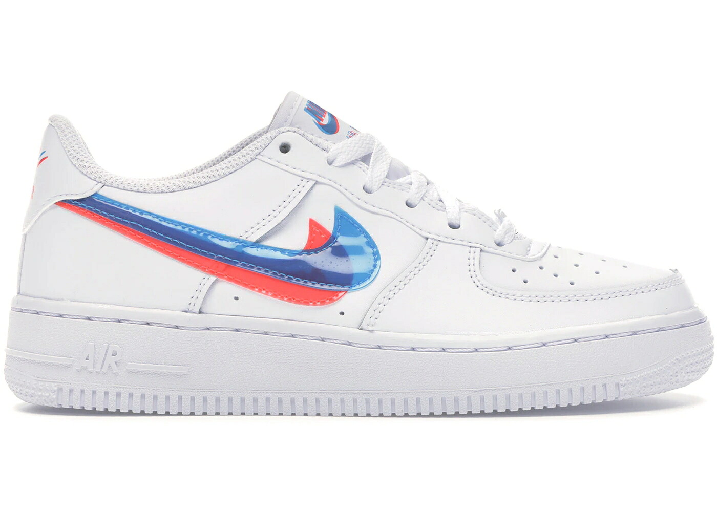 ナイキ 眼鏡 白色 ホワイト クリムゾン 青色 ブルー エアフォース ジュニア キッズ NIKE AIR FORCE 1 LOW 3D GLASSES (GS) / WHITE BRIGHT CRIMSON BLUE HERO ベビー マタニティ スニーカー|スニケス