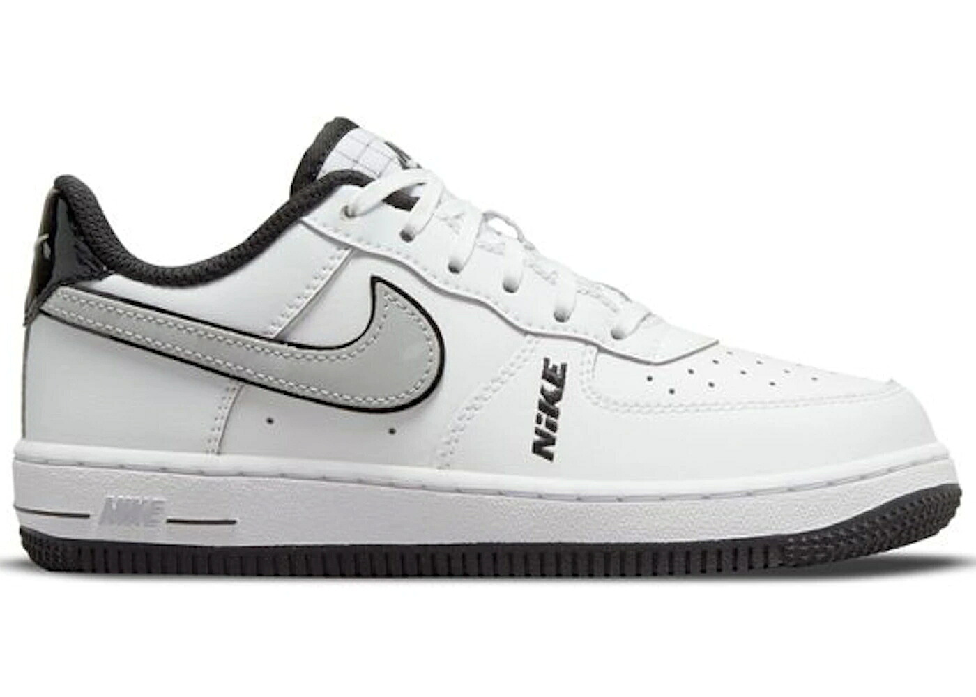 ナイキ 白色 ホワイト 黒色 ブラック 灰色 グレー エアフォース ジュニア キッズ NIKE AIR FORCE 1 LOW LV8 WHITE BLACK WOLF GREY (PS) / WHITE BLACK WOLF GREY WHITE ベビー マタニティ スニーカー